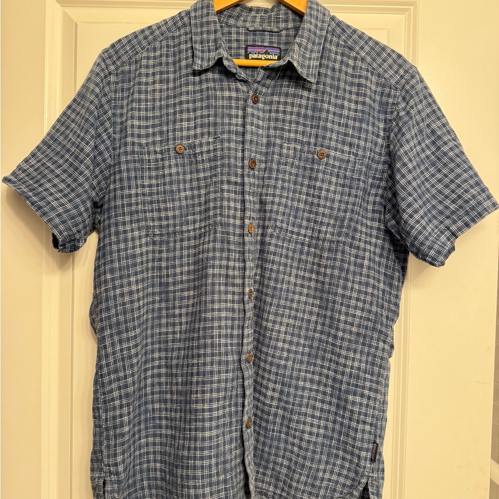 Patagonia Blue Casual Button Down Shirt